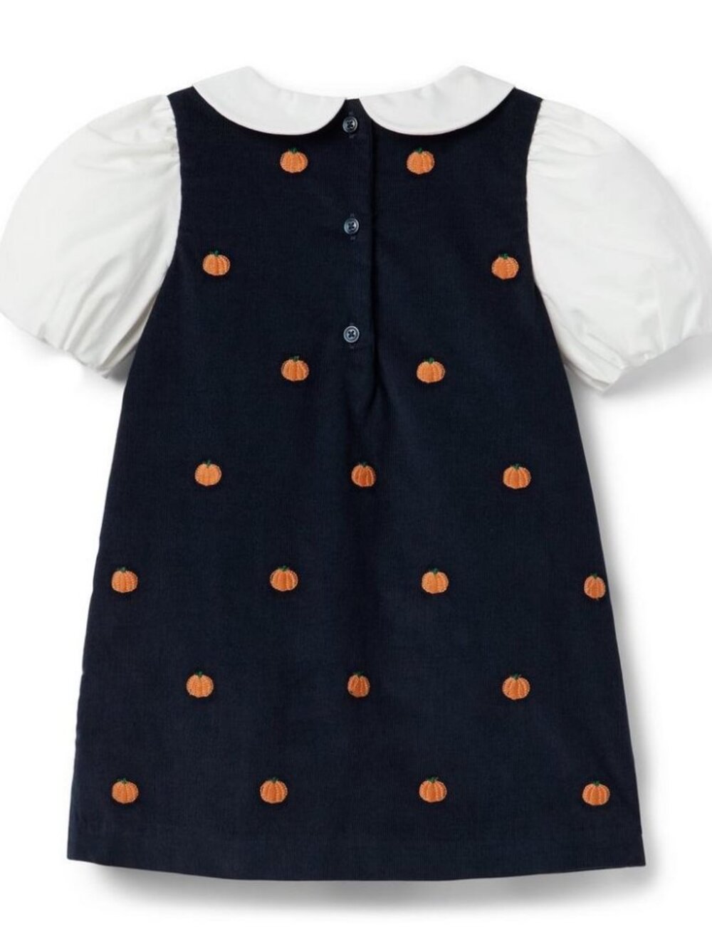 Janie and Jack Embroidered Pumpkin Corduroy Dress 2T NWT